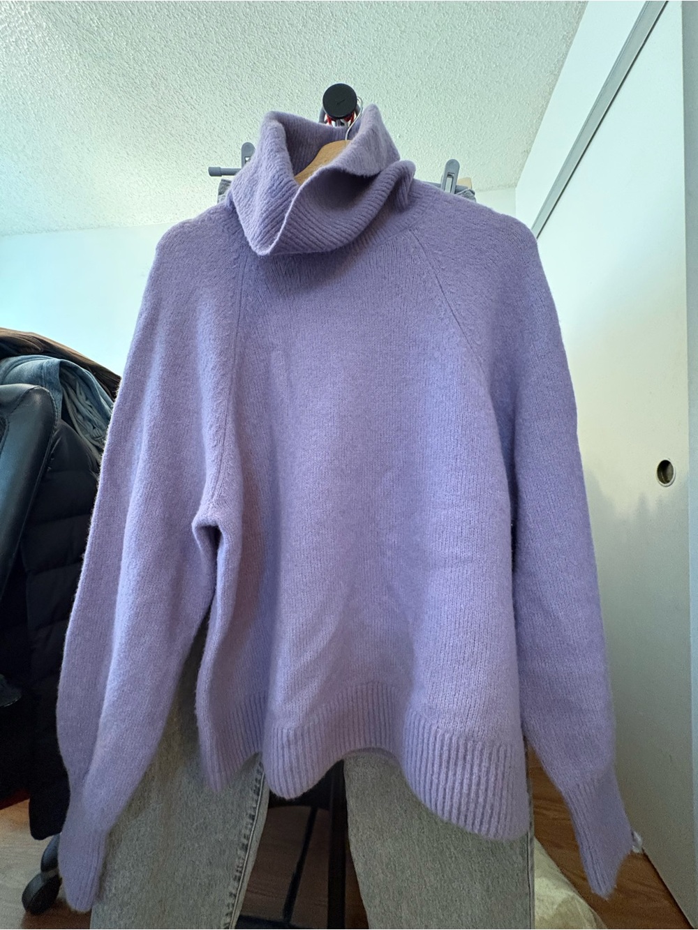 & Other Stories Lavender Cowl Neck Sweater